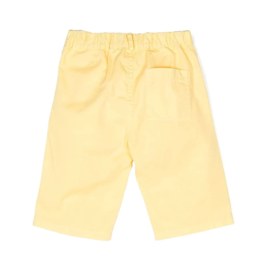 KIDS21 Yellow Organic Cotton Tonal Shorts for Kids