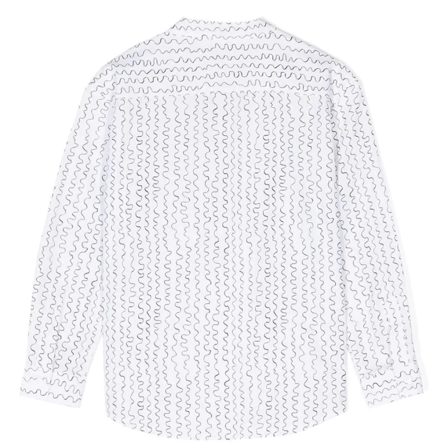 KIDS21 Black Wave-Print Long Sleeve Shirt for Kids - Stylish & Comfortable