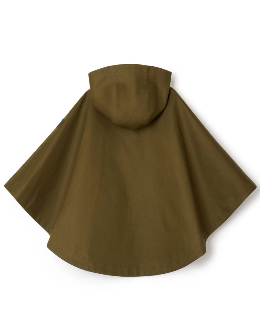 KIDS21 Khaki Water-Resistant Twill Cape for Kids – Lightweight Rainproof Outdoor Wear