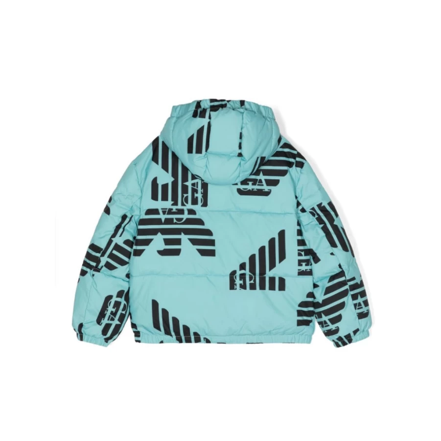 KIDS21 Turquoise Logo Puffer Jacket for Kids - Lightweight Winter Coat