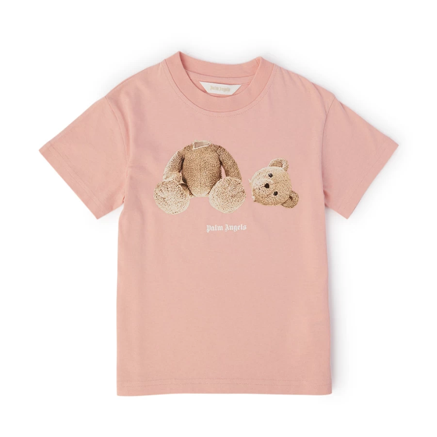 "KIDS21 Pink Bear Graphic T-Shirt for Kids - Cute & Comfortable Cotton Tee"