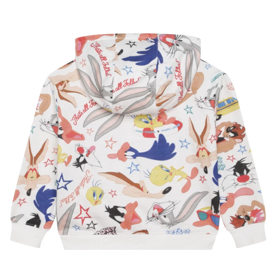 KIDS21 White Looney Tunes X Marc Jacobs Inspired Kids Cardigan