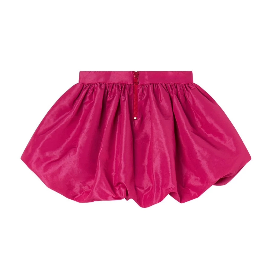 KIDS21 Fuchsia Taffeta Bubble Skirt for Girls - Elegant Party Dress