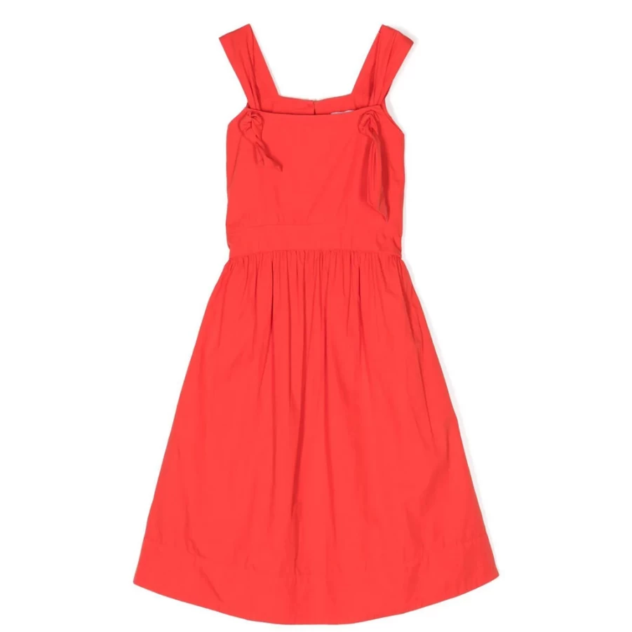 KIDS21 Red Knot Detail Sundress for Girls - Stylish Summer Dress with Unique Knot Design