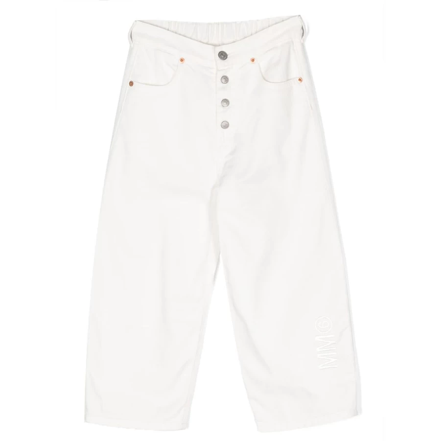 KIDS21 White Five Pocket Jeans for Kids - Comfortable Stretch Denim Pants