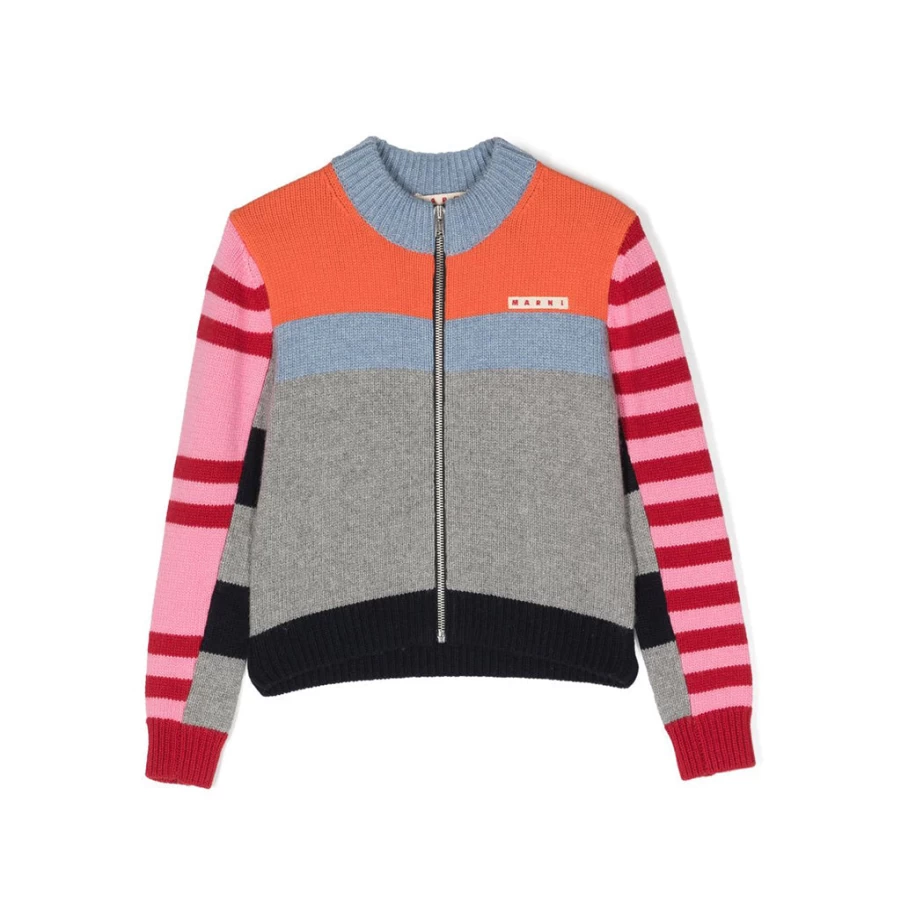 "KIDS21 Orange Knit Jacket for Kids - Cozy & Stylish Winter Wear"