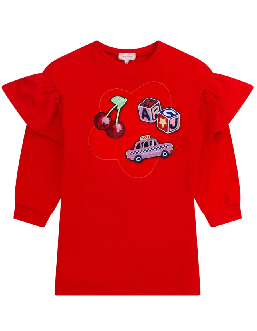 "KIDS21 Red Long Sleeve Dress for Kids - Stylish & Comfortable Girls' Dress"