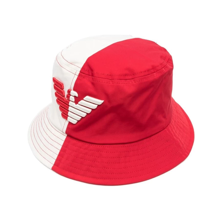 KIDS21 Red Logo Bucket Hat for Kids - Adjustable Cotton Unisex Sun Hat