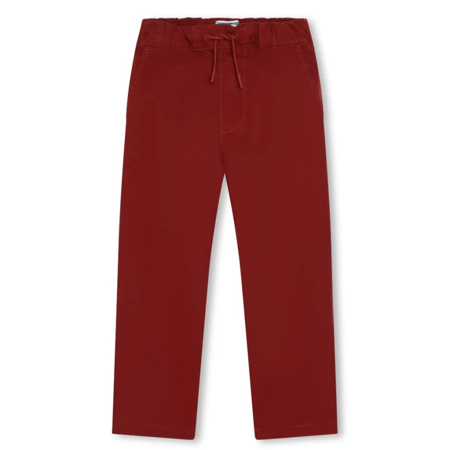 KIDS21 Red Logo Twill Trousers for Kids - Stylish & Comfortable Pants