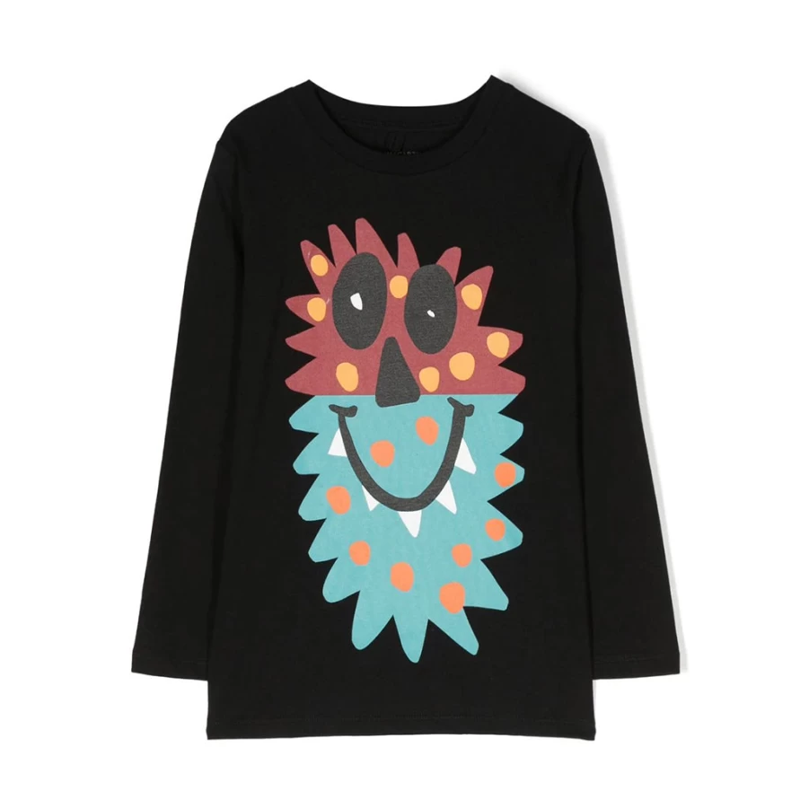 "KIDS21 Black Monsters Graphic T-Shirt for Kids - Cool Monster Design Tee"