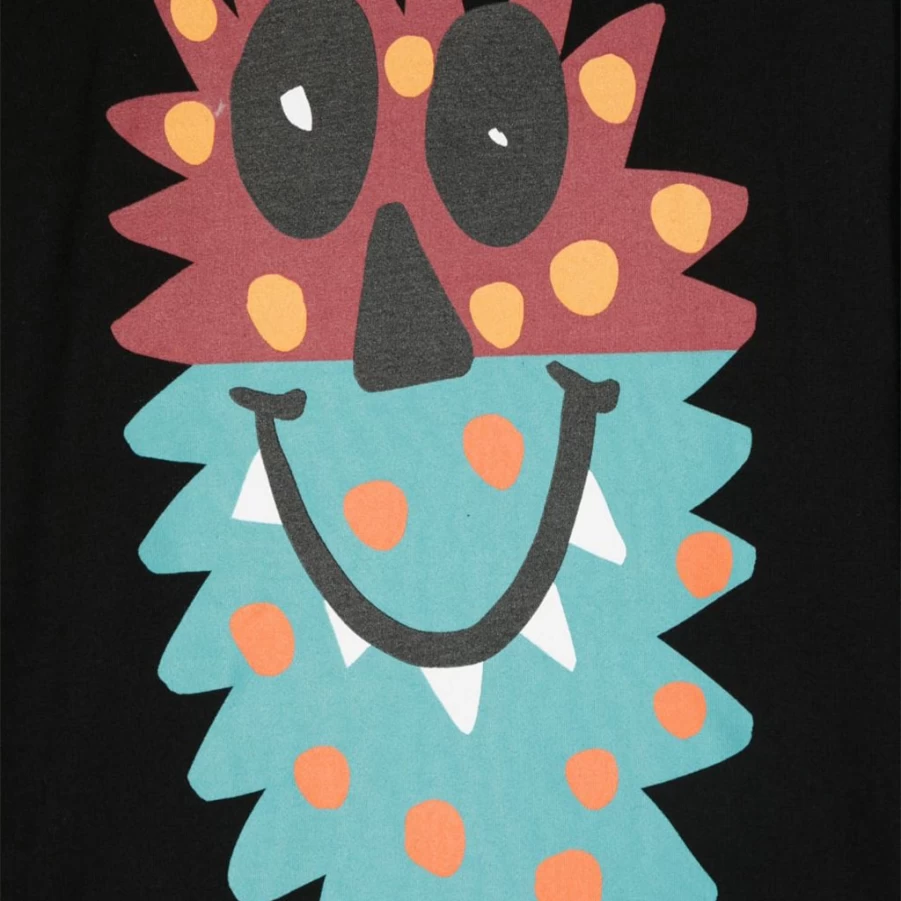 "KIDS21 Black Monsters Graphic T-Shirt for Kids - Cool Monster Design Tee"