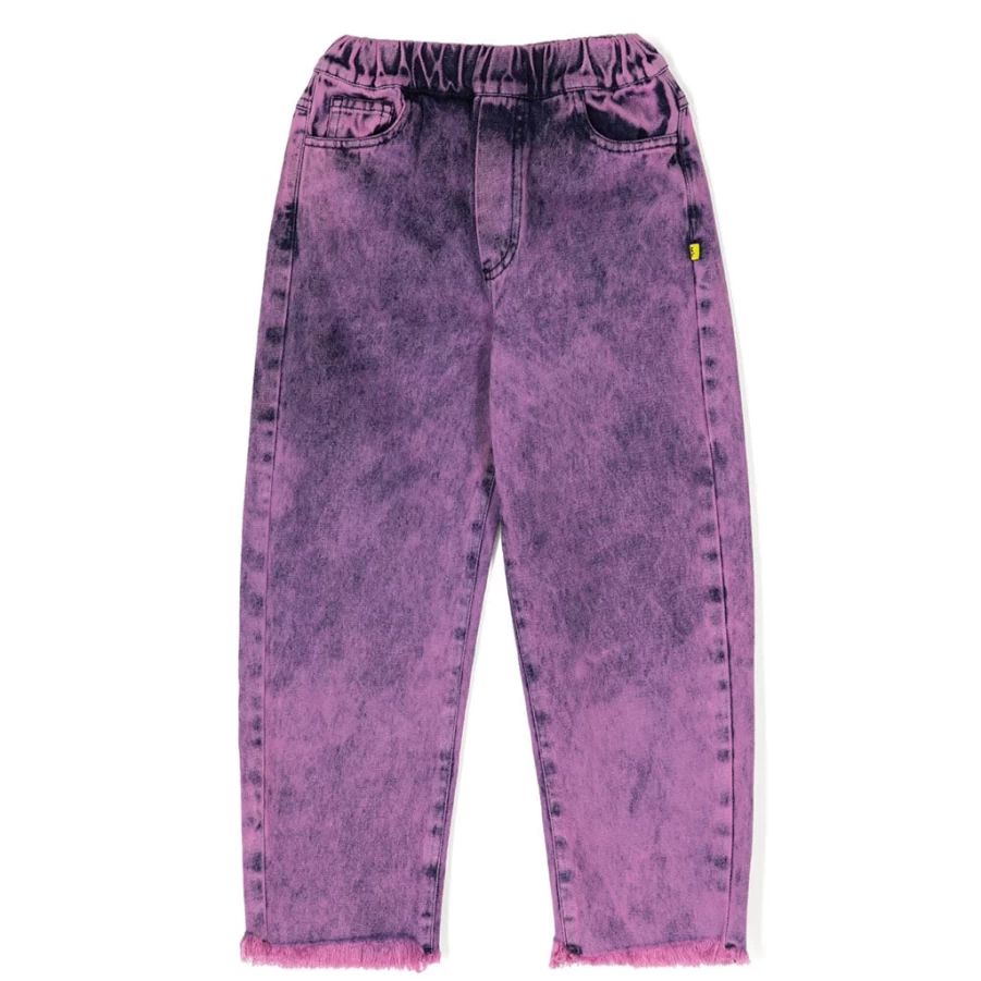 "KIDS21 Pink Dyed Denim Jeans for Kids - Stylish & Comfortable"