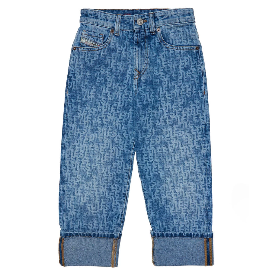 KIDS21 Indigo Printed Denim Jeans for Kids - Stylish & Comfortable