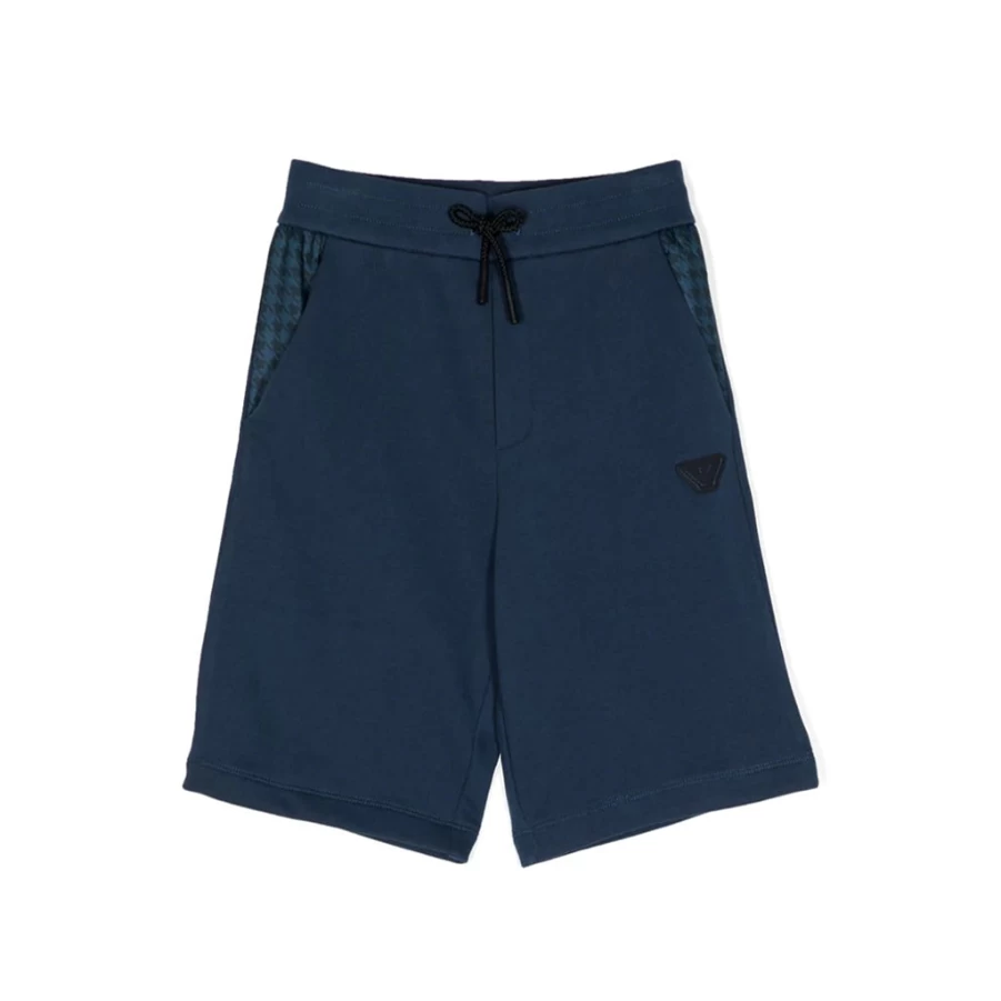 KIDS21 Blue Logo Shorts for Kids - Comfortable Cotton Athletic Shorts with Embroidered Design