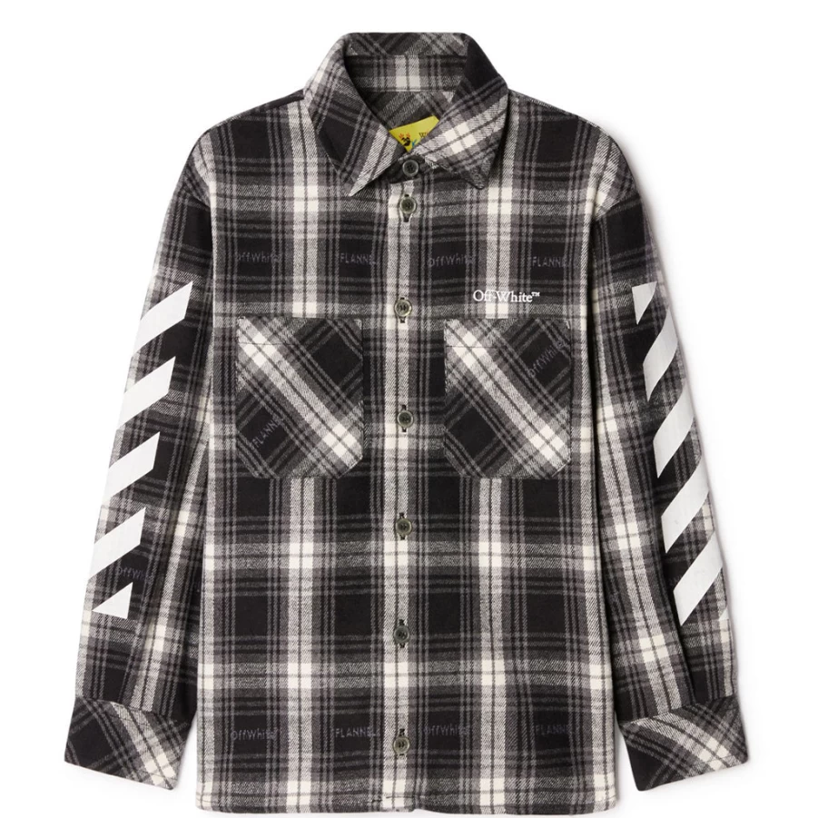 KIDS21 Black Bookish Diagonal Flannel Shirt for Kids