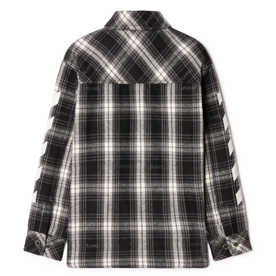 KIDS21 Black Bookish Diagonal Flannel Shirt for Kids