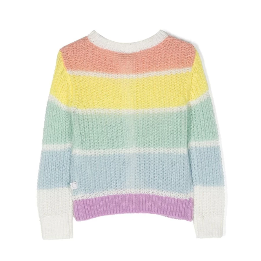 "KIDS21 Multi-Colored Rainbow Stripe Knit Cardigan for Kids"