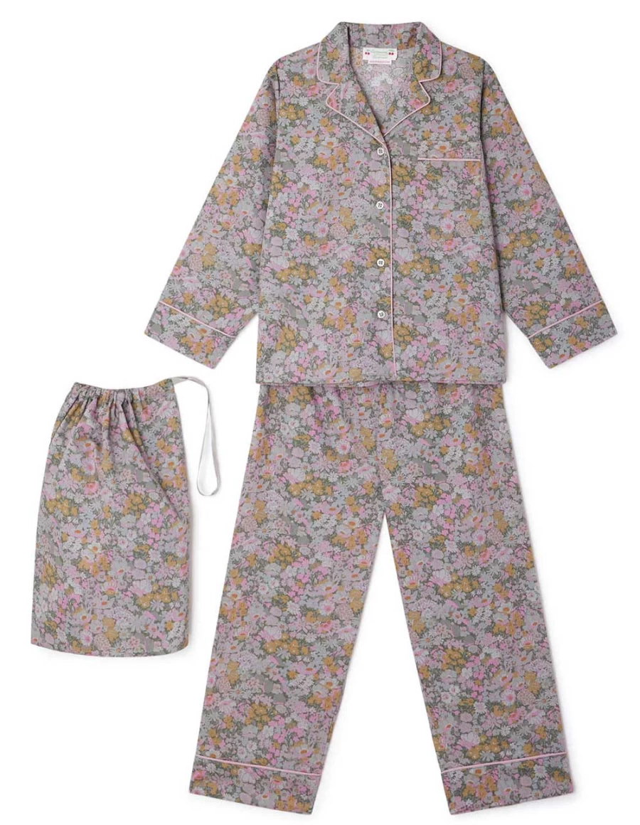 "KIDS21 Green Two-Piece Pyjama Set with Pouch for Kids"