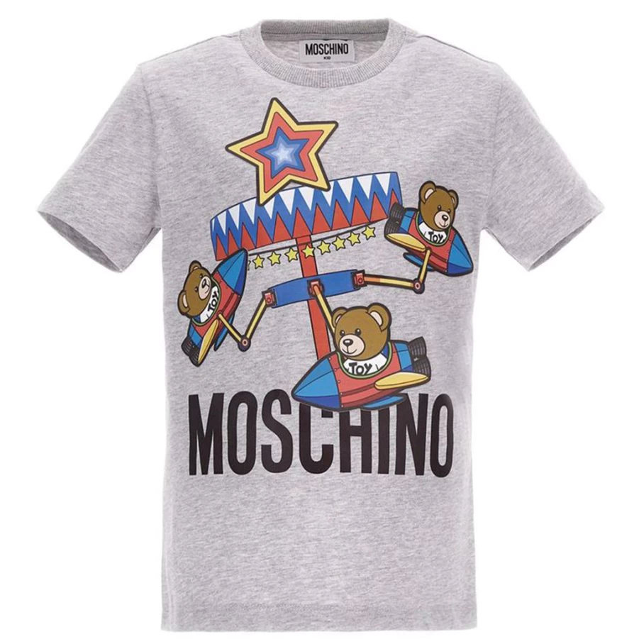 KIDS21 Grey Toy Bear Amusement Park Graphic T-Shirt for Kids