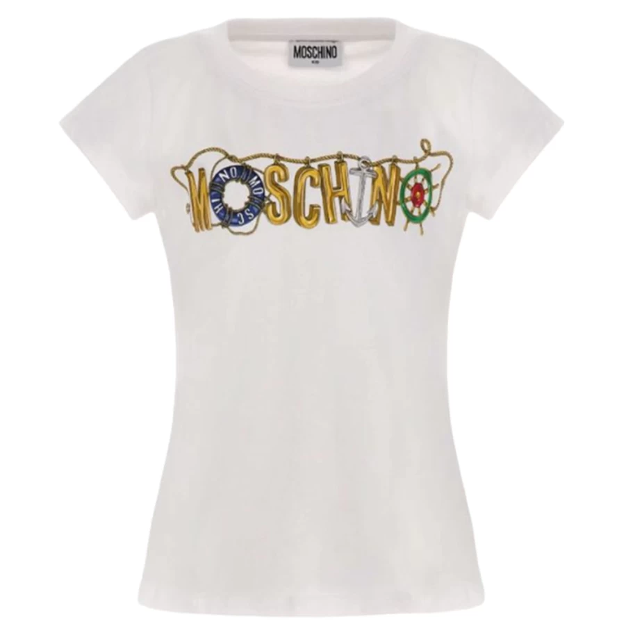 "KIDS21 White Logo T-Shirt for Kids - Premium Cotton Tee with Branded Design"