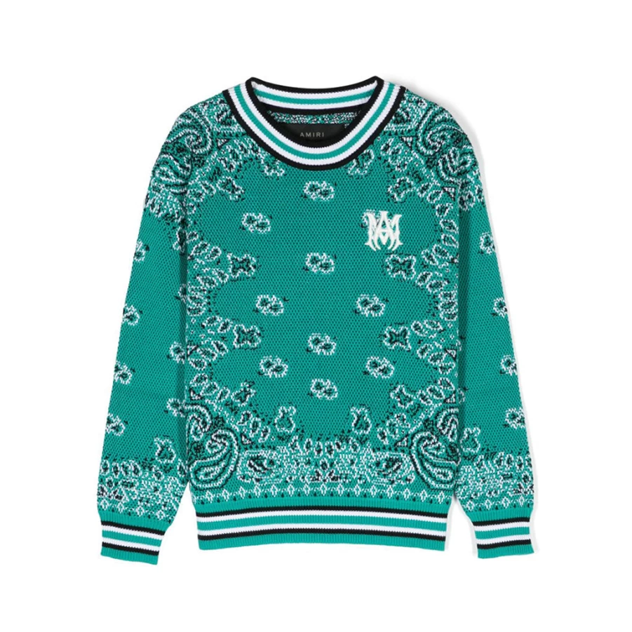 KIDS21 Green Bandana Print Crewneck Sweatshirt for Kids