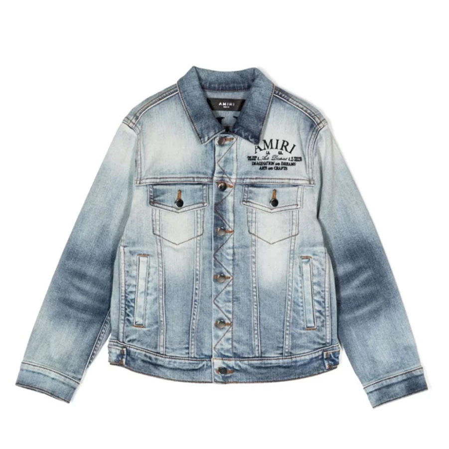 KIDS21 Indigo Arts District Jacket for Kids – Amiri Style Denim Coat