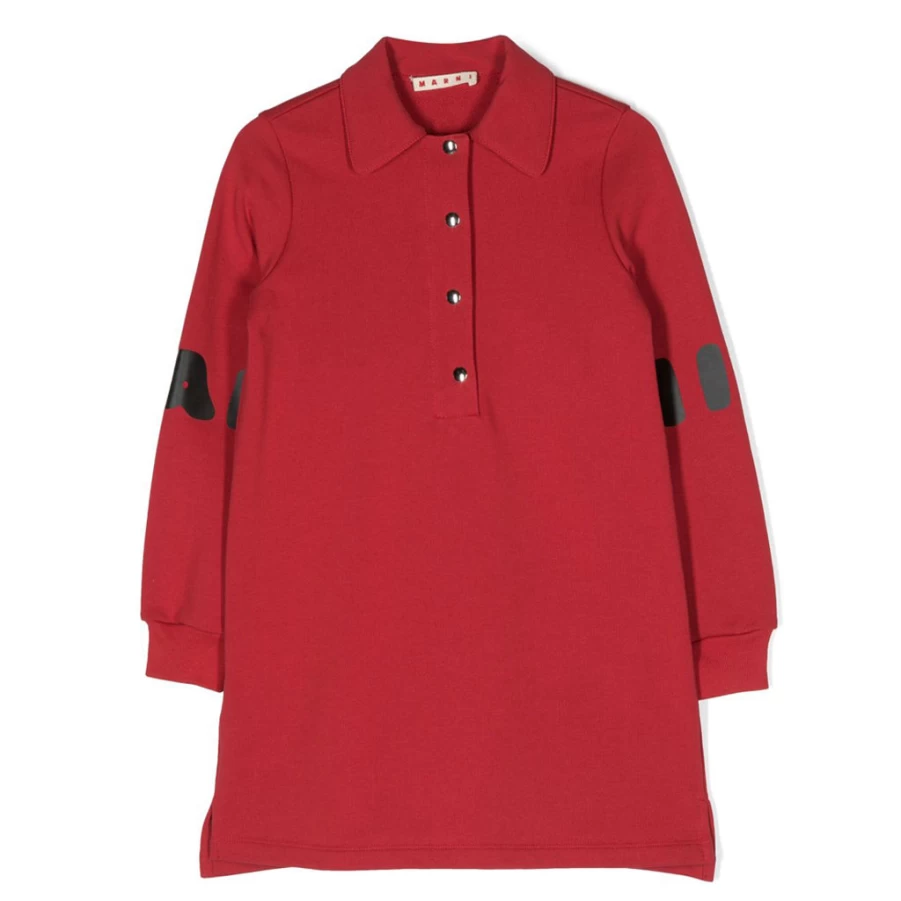 "KIDS21 Red Long Sleeve Dress for Kids - Stylish & Comfortable Girls' Dress"