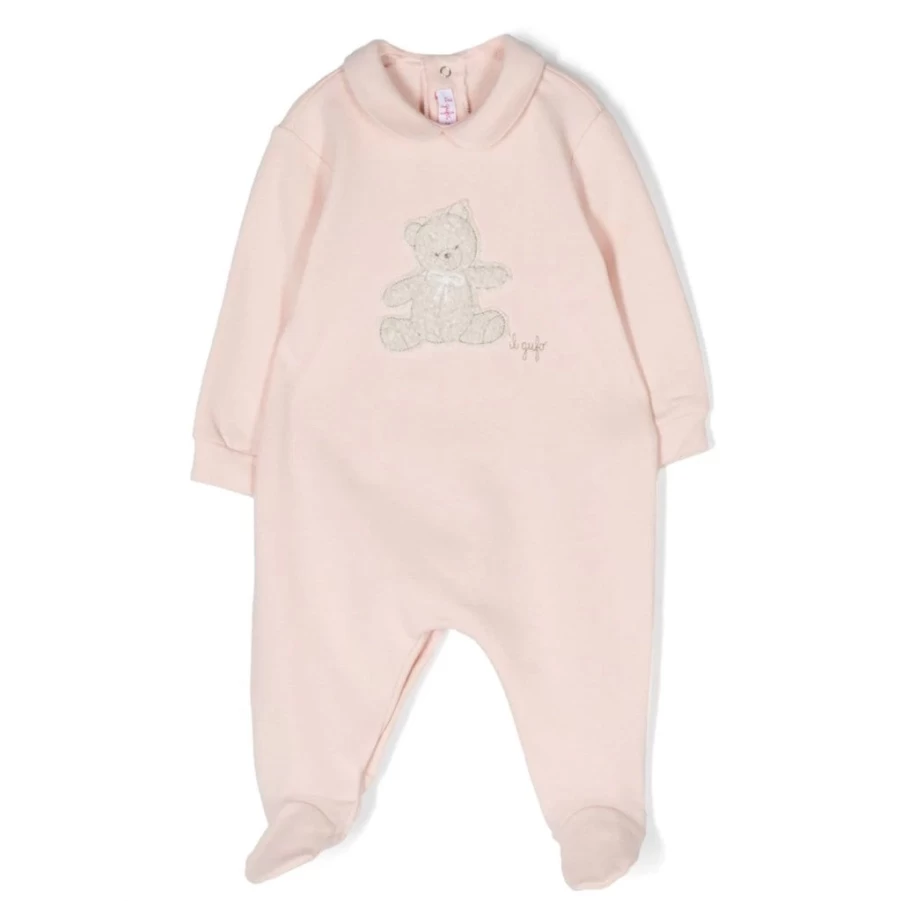 "KIDS21 Pink Bear Romper - Adorable Baby Animal Onesie for Infants"