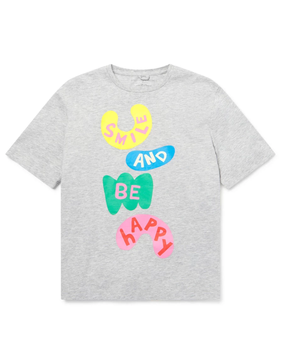 KIDS21 Grey Flowers & Shapes Graphic Kids T-Shirt for Boys and Girls