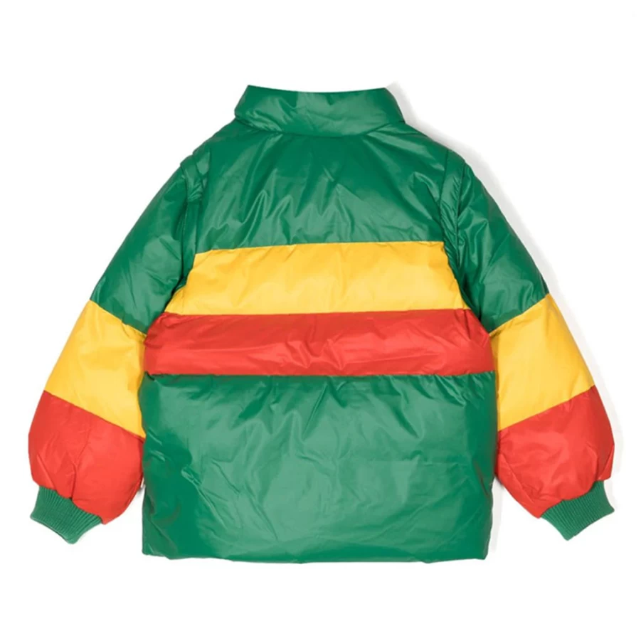 "KIDS21 Green Zip Sleeve Puffer Jacket for Kids – Lightweight Winter Coat"