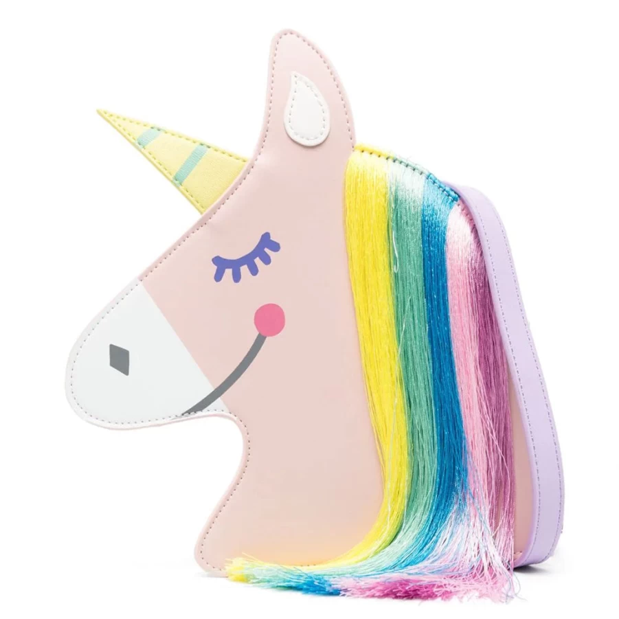 KIDS21 Pink Unicorn Shoulder Bag for Kids - Sparkly Fantasy Purse for Girls, Cute & Trendy Shoulder Handbag