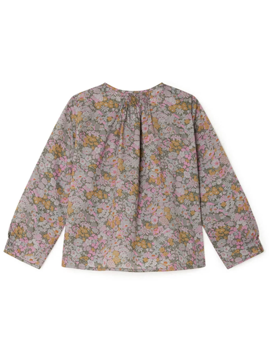 KIDS21 Liberty Biancarosa Green Blouse for Kids | Floral Printed Top