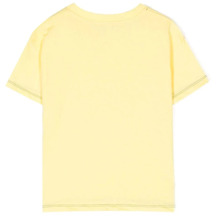 "KIDS21 Yellow Contrast Stitch Short Sleeve T-Shirt for Kids"