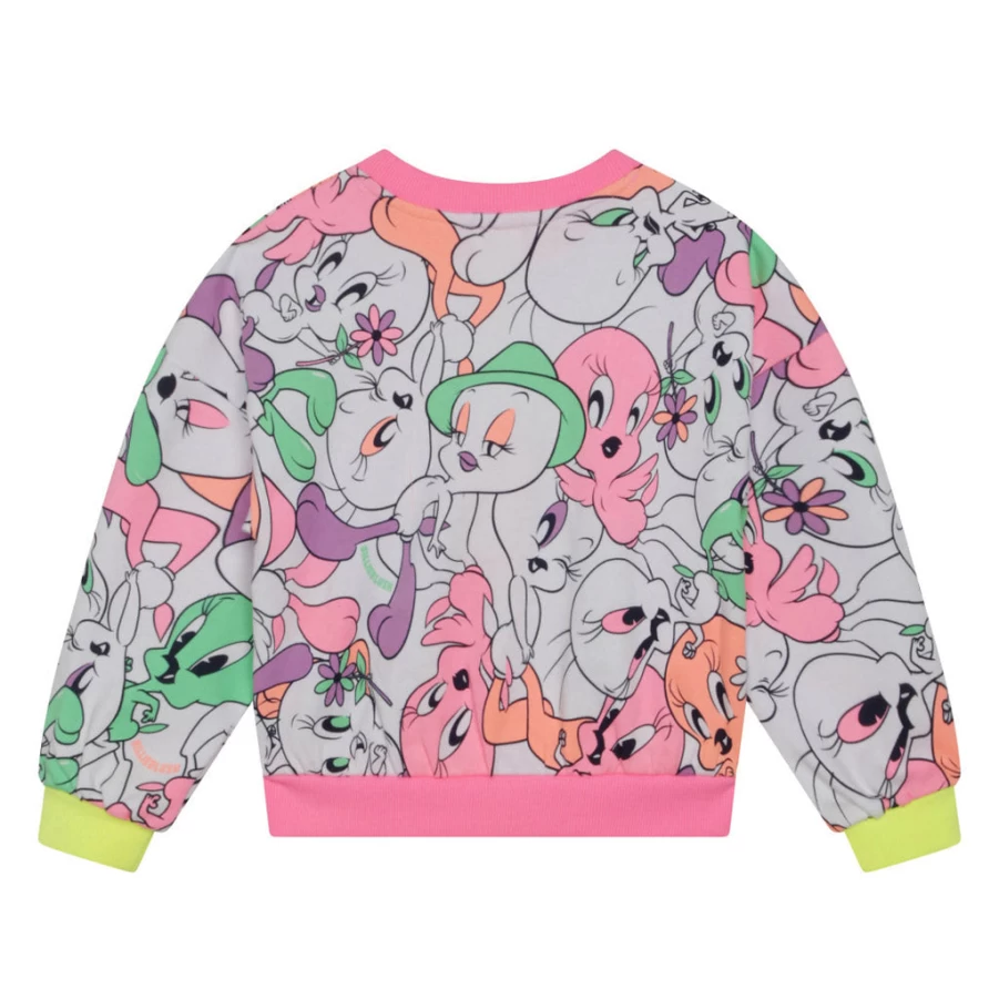 KIDS21 Looney Tunes X Billieblush Multi-Colored Sweatshirt for Kids Cartoon Graphic Hoodie