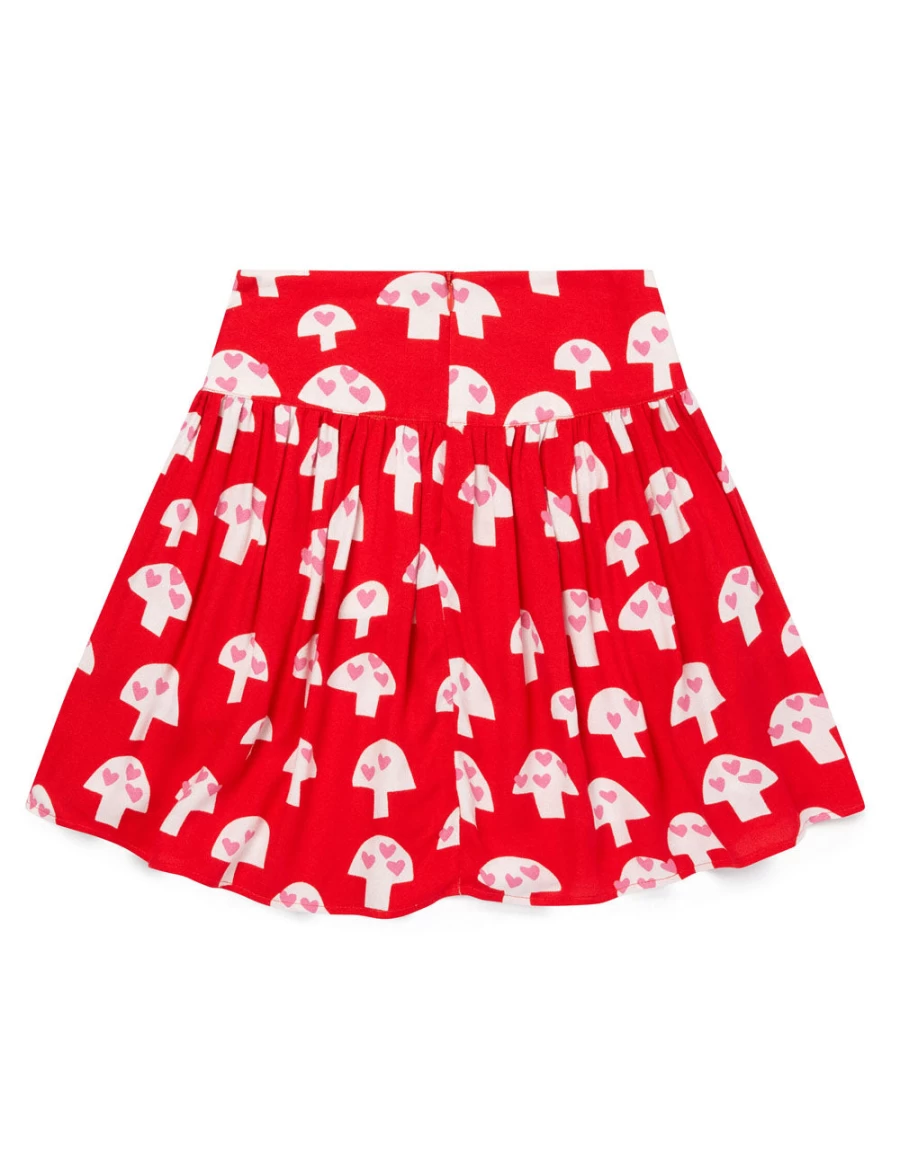 KIDS21 Red Mushroom Print Skirt for Girls - Fun & Playful All-Over Design