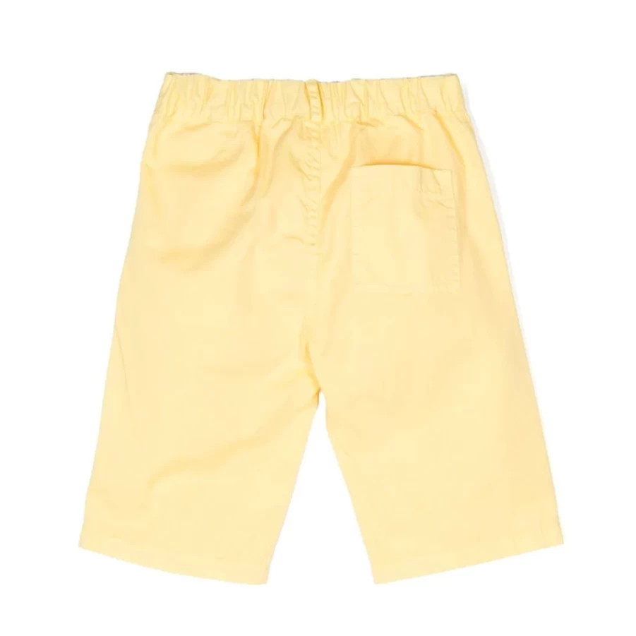 KIDS21 Yellow Organic Cotton Tonal Shorts for Kids