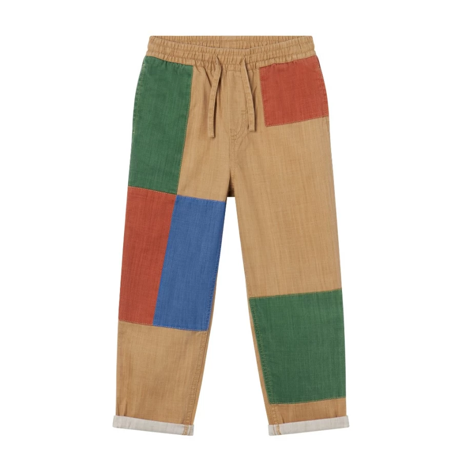 "KIDS21 Beige Checks Trousers for Kids – Stylish and Comfortable"