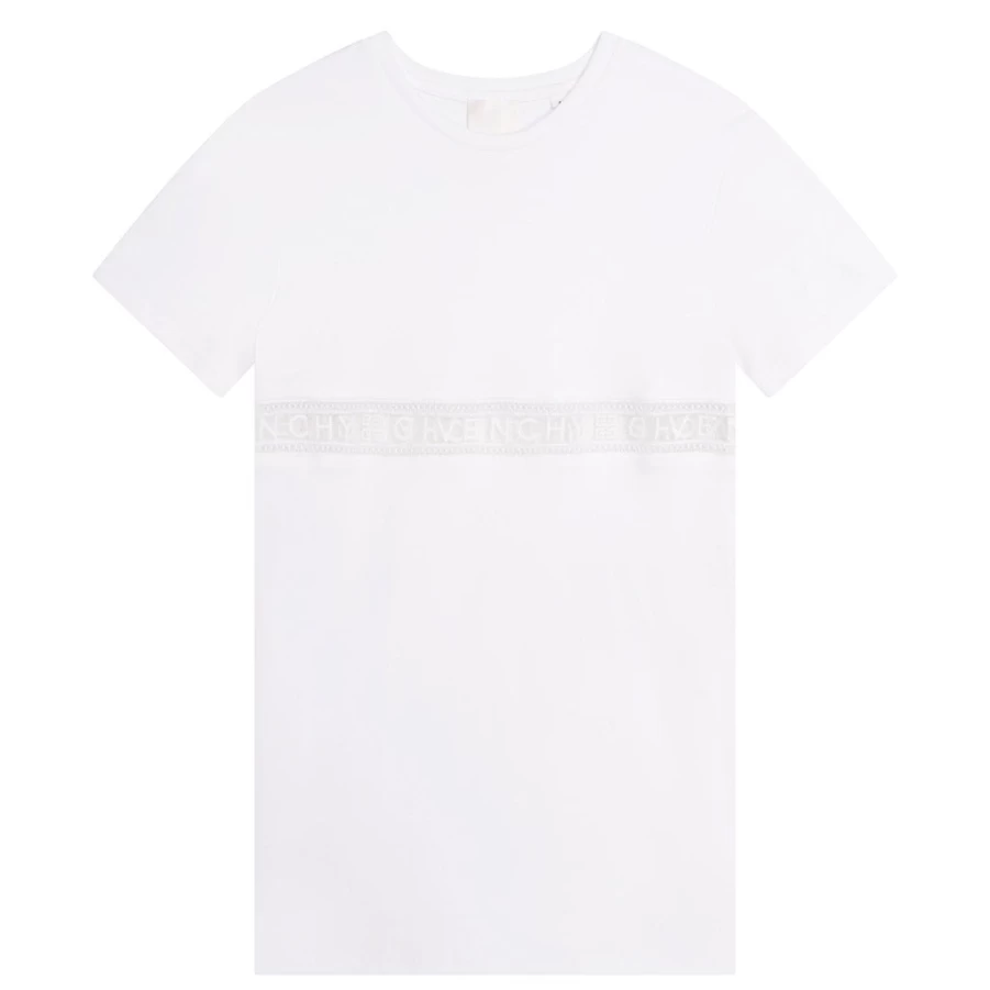 KIDS21 White Logo Panel Dress for Kids - Stylish & Comfortable
