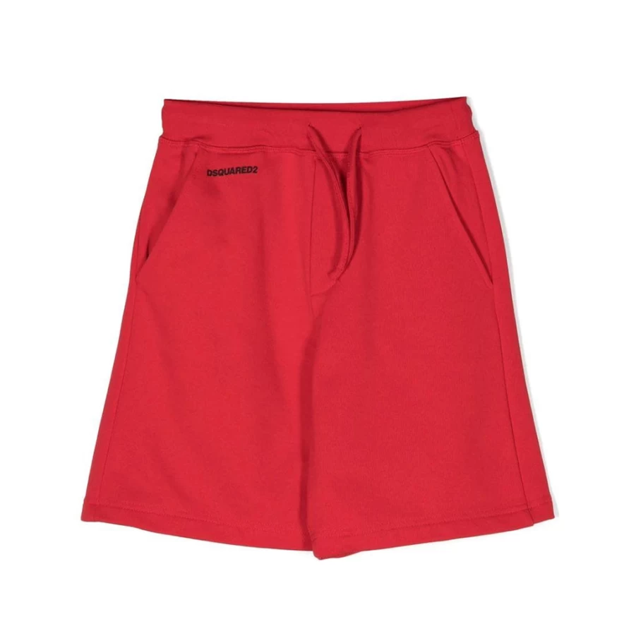 KIDS21 Red Logo Track Shorts for Kids - Athletic Running Shorts with Embroidered Design