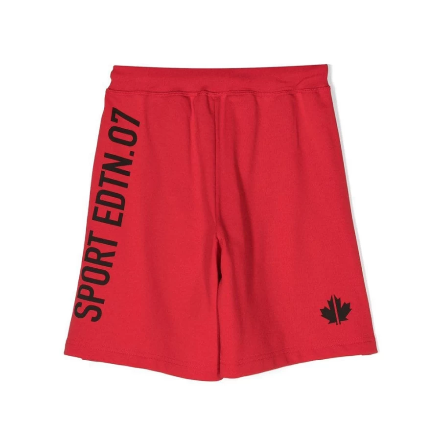 KIDS21 Red Logo Track Shorts for Kids - Athletic Running Shorts with Embroidered Design
