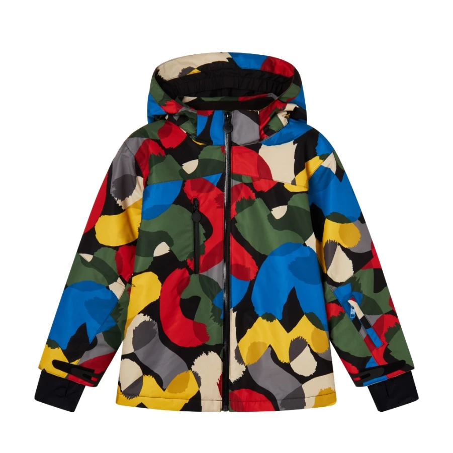 KIDS21 Multi-Colored Snow Jacket for Kids - Waterproof Winter Brush Mark Coat