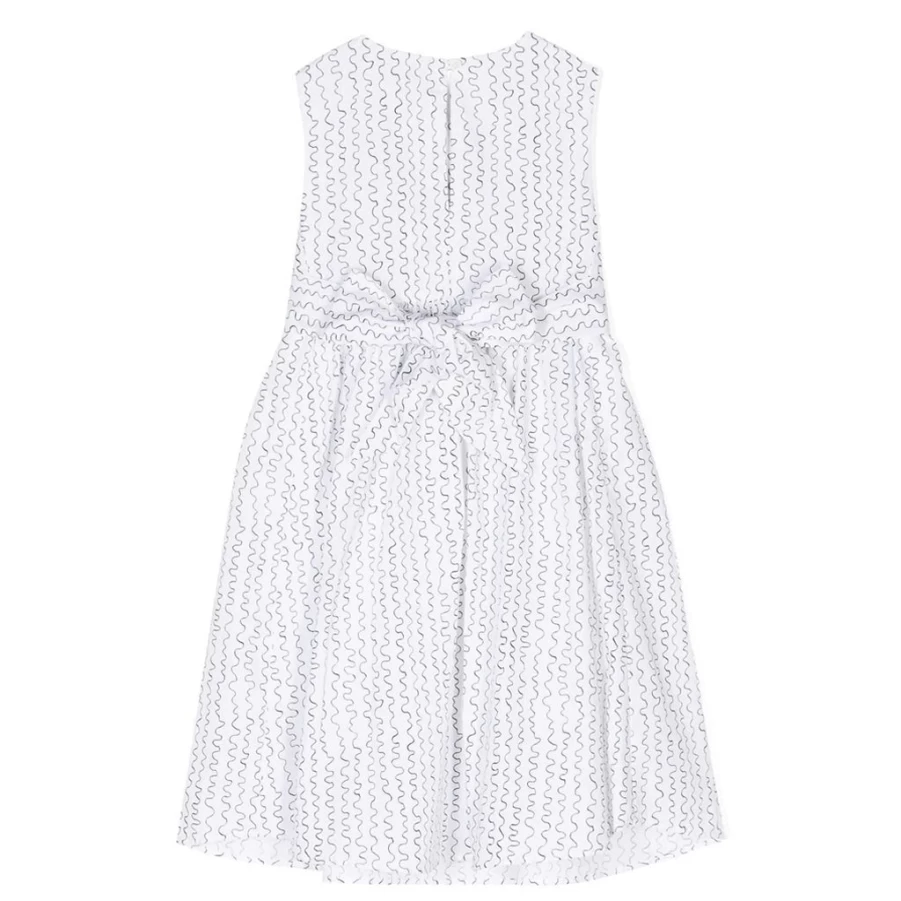 KIDS21 Black Wave Print Sleeveless Summer Dress for Kids