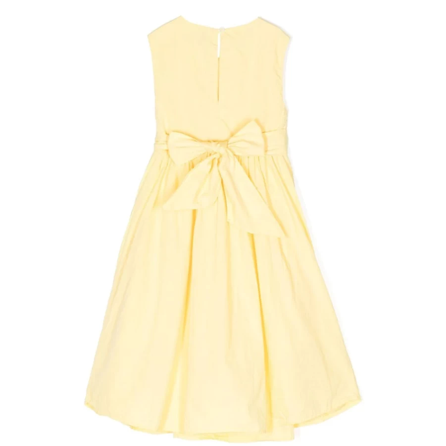 KIDS21 Yellow Bow-Detail Sleeveless Dress for Girls