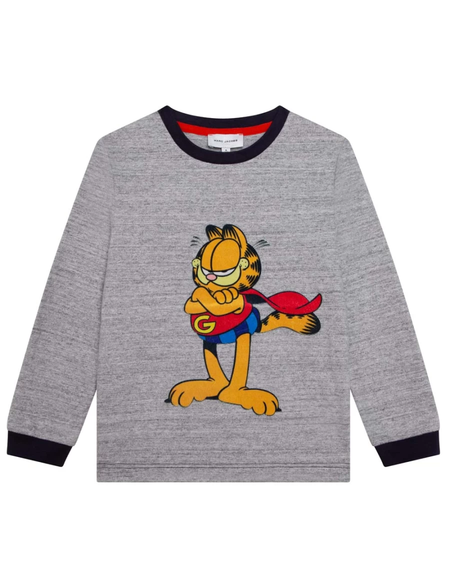 KIDS21 Grey Garfield Graphic T-Shirt for Kids - Fun Cartoon Cat Tee