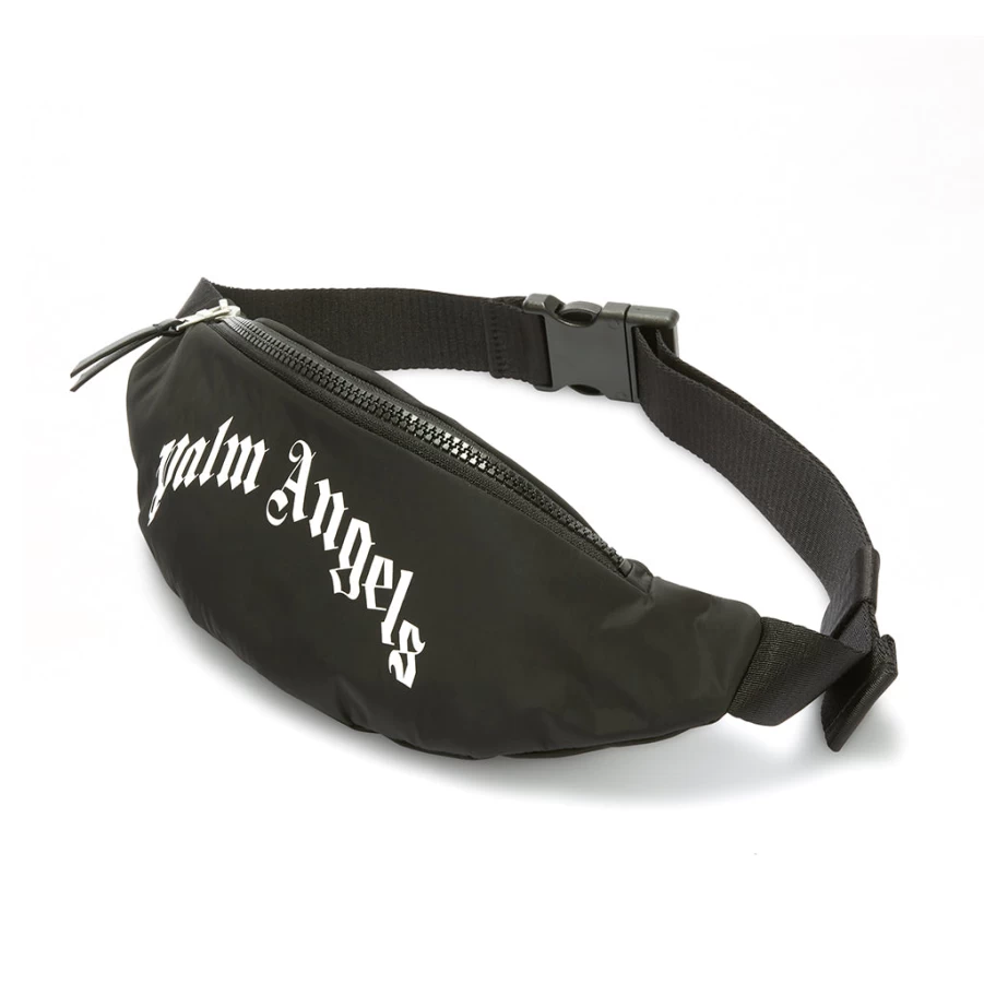 KIDS21 Black Curved Logo Waist Bag - Stylish & Functional Fanny Pack for Everyday Use