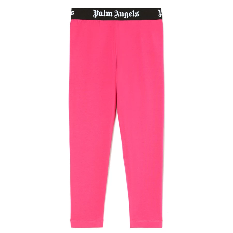 KIDS21 Fuchsia High Waist Logo Print Leggings for Women - Stylish Comfort Workout Yoga Pants