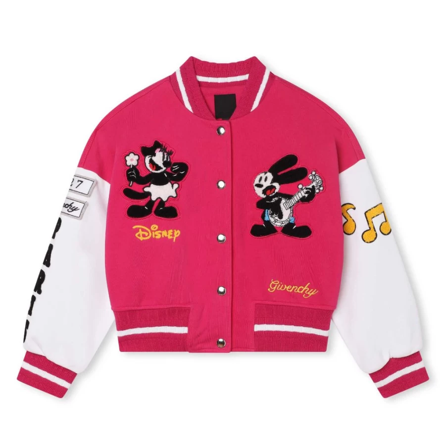 KIDS21 Fuchsia Disney Bomber Jacket for Kids - Official Licensed Character Outerwear