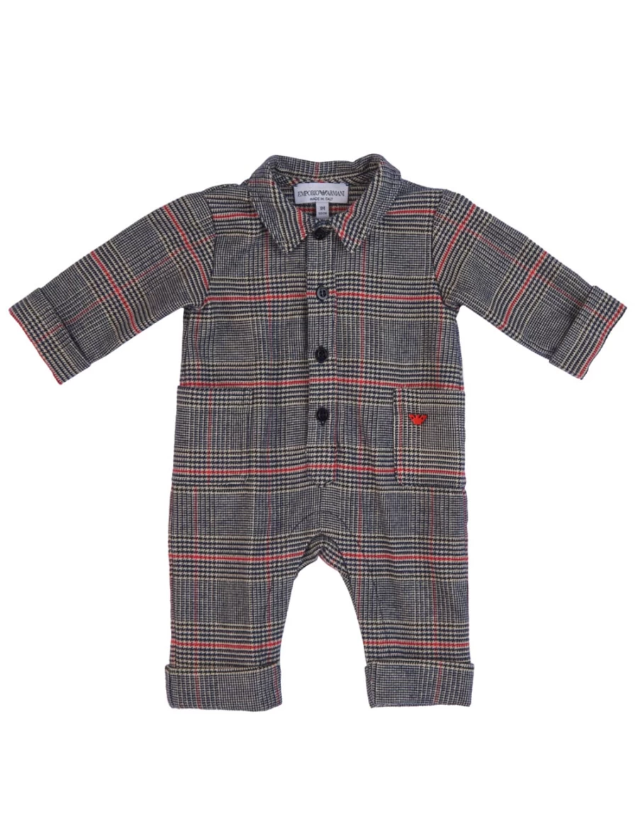 "KIDS21 Multi-Colored Checked Romper for Kids - Stylish & Comfortable"