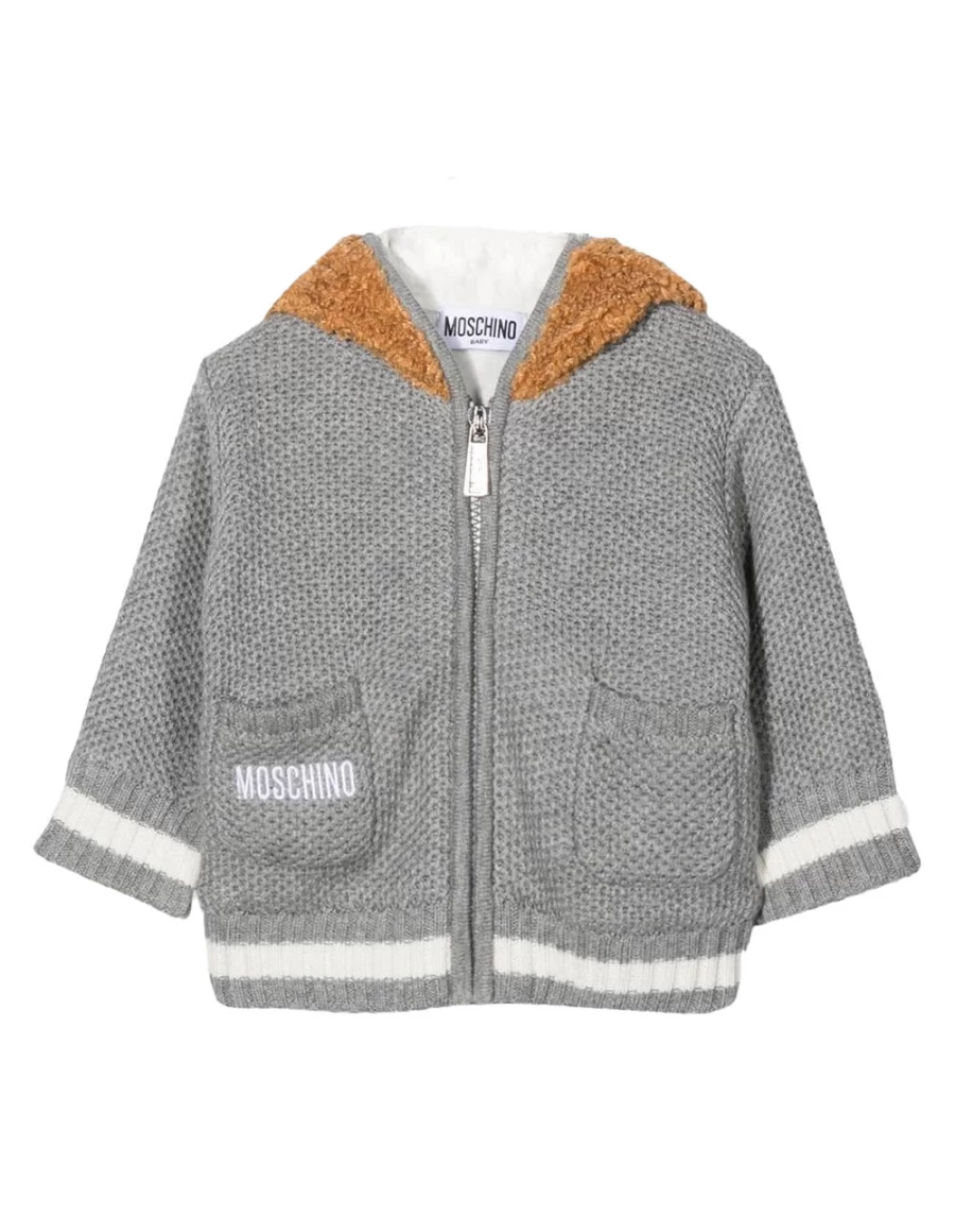 "KIDS21 Grey Knitted Cardigan for Kids – Soft & Cozy Sweater"