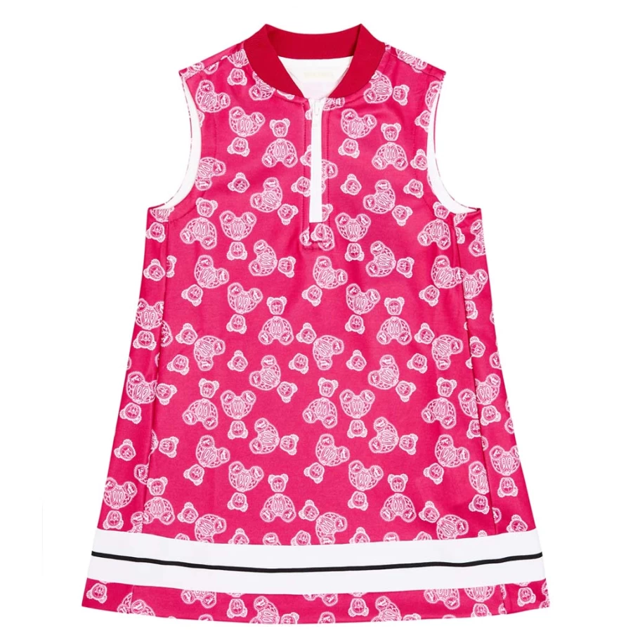 KIDS21 Fuchsia Paisley Print Bears Track Dress for Kids